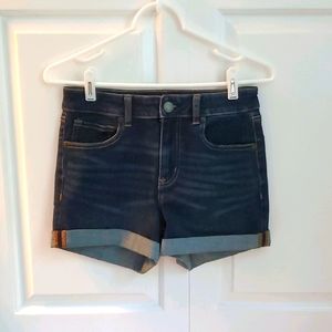 Aeropostale High Rise Midi Jean Shorts